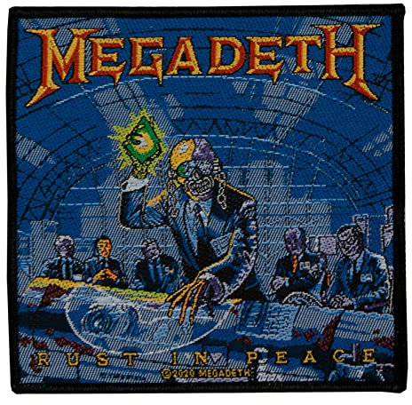 Megadeth Rust In Peace Aufnäher Patch Gewebt & Lizenziert !!
