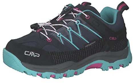 CMP Kids Rigel Low Trekking Shoes Wp Unisex Kinder Trekking-Schuhe, Blau Hellblau B Blue Acqua, 37 EU