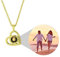 CZD Projection Necklace Personalised Photo,Necklace with Picture Inside,Photo Necklace Projection,Personalised Jewellery,Heart Locket Necklace,Sterling Silver Necklaces for Women (Gold)