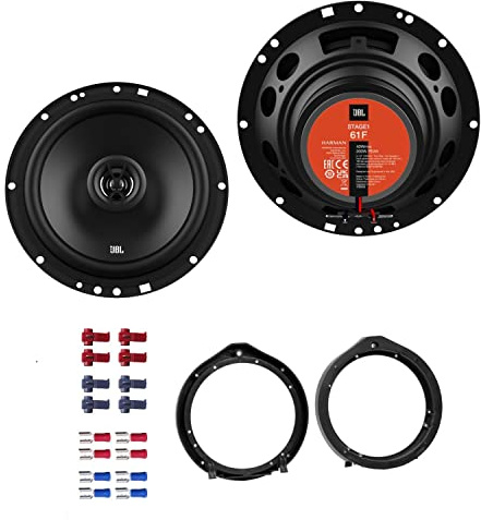 JBL Stage1 61F Lautsprecher mit Einbauset passend für Honda Jazz 2009-2015 Türen vorne 400 W 165mm 2 Wege Koax