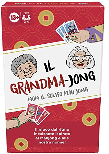 Hasbro Gaming The Grandma-Jong, EIN aufsteigendes Rhythmus-Kartenspiel für 3-4 Spieler, inspiriert von Mahjong und 2 Großmüttern, Familienspiel, lustiges Partyspiel, ab 13 Jahren