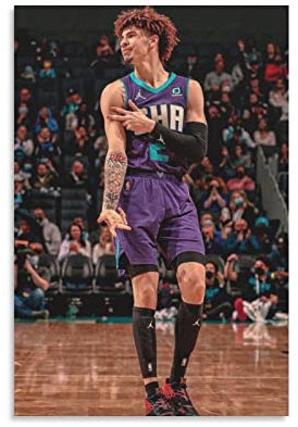 TUOAN Basketball-Poster Lamelo Ball Poster Druck Kunst Wandgemälde Leinwand Poster Moderne Schlafzimmer Dekor 30 x 45 cm