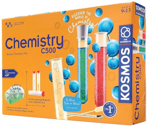 Thames & Kosmos Chemistry C500 | STEM Science Kit for Kids Age 9–13 | Intro to Chemistry Concepts & Equipment | Hands-On Experiments for Young Learners