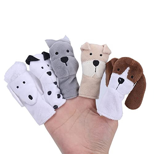 ,Fingerpuppen für Kinder,5 Stück Klein Tiere Plüsch Fingerpuppen,Waldtiere Stoffpuppen Löwe Elefant Finger Plüschtier Handpuppe Puppen Lustige Tier Spielzeug Geschenk für Kinderparty Taufe Oster