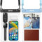 JOTO 2 Stück Groß Wasserdicht Handytasche Handyhülle, Waterproof Phone Case Unterwasser Hülle mit Lanyard für Bargeld Kreditkarte Uhr Geld Münzen Brieftasche -Schwarz/Blau