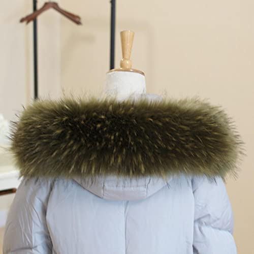 Winter-Faux-Pelz-Kragen-Frauen-Pelz für Kapuze Nerz-Schal-unten Schal-warme Kapuze für Dekorzubehör-13