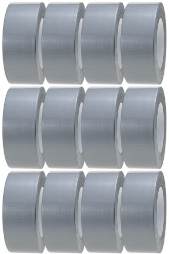 Crimson Starfish Silbernes Duct Tape | 12 Rollen 48mm x 45m Gaffer Tape | Wasserfestes Duct Tape | Klebeband Multi-Use für Innen/Außen | Starkes Klebeband