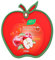 VALINK Tagliere per alimenti a forma di frutta, bordo antiscivolo, per verdure, carne, pollo, frutta, cibo, in plastica resistente e durevole