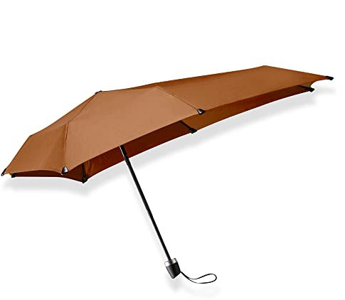 Senz ° Mini-Regenschirm, winddicht, manuell zusammenklappbar, 91 x 91 cm, Sudanbraun