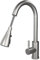 Liquida KPO11BS Single Lever Pull Out Mono Brushed Steel Kitchen Mixer Tap