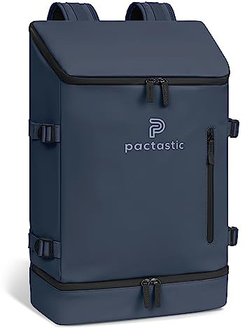 Pactastic großer Toploader-Rucksack mit Bodenfach | Laptopfach & praktische Innenfächer | 900 Gramm leichtes, wasserabweisendes Kabinen-Gepäck tauglich 32 x 18 x 50 cm