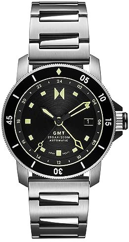 MVMT Cali Diver Herren-Sportuhr, automatisch, wasserdicht, 10 ATM / 100 Meter, ISO Dive zertifiziert, Skyscape Silver, Minimalistisch