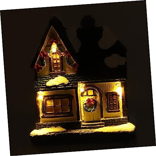 YARNOW Weihnachtshäuser 1 Stück Leuchtendes Iglu Weiße Dekorationen Landhaus-Wohnkultur Feenfiguren Led-Weihnachtsdorf-Szene Weihnachts-Tischornamente Beleuchtetes Weihnachtsdorfgebäude