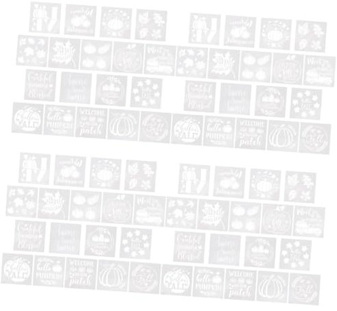 VILLCASE 72 Stk Malvorlage Vorlagen Zum Thema Ernte Bastelschablonen Thanksgiving-schablonen Herbstzeichnungsschablonen Scrapbooking-schablonen Pp Weiß Kind Kürbis Ausschneiden Und Einfügen
