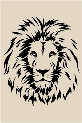 Pochoirs animaux n°1 - Grand format - Décoration murale en plastique réutilisable (Lion-1, XL)