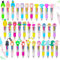 Coicok 33 pièces Stylos Bille 4 Couleurs Enfants, Stylo Enfant, Mini Mignon Stylo Bille Rétractable pour Fête Gadget Anniversaire Enfant