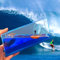 Tuzsocr Modèle de Bateau One Piece, Bouteille de Dérive de Liquide, Modèle Fluide de Bateau en Acrylique, Soulagement du Stress, One Piece Bateau pour Ornement de Bureau de décoration (Style 1)
