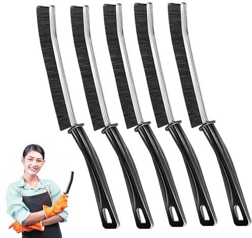 Senshuomy Hard-bristled Crevice Cleaning Brush,Bathroom Cleaning Brush,Bathroom Gap Brush, Groove Cleaner Brush for Home, Tiles, Bedroom, Kitchen with Thin Cleaning Brush(5Pack)