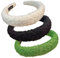 scicent Haarreif 3 Stück Haarband Damen mit Stoff Gepolstertes Wunderschön Damen Stirnband Modischen Haarschmuck Breite Haarreifen (Schwarz+Cremeweiss+Grün) - 1816