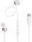 JBL Tune 310C - Wired Hi-Res in-Ear Headphones, Tangle-Free Flat Cable, 3-Button Remote with Microphone (White)