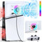 FASTSNAIL Ventilador de refrigeración RGB con cubierta de placa para PS5 Slim Digital/Disco, velocidad automática ajustable por sensor de temperatura, manual de 3 velocidades de ventilador y