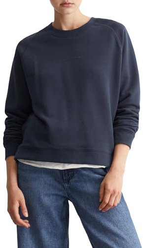Marc O'Polo Damen B41302354045 Sweatshirt, Navy Teal, M EU