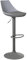 LOLAhome Taburete Alto de Cocina Giratorio en 360°, Silla de Bar Regulable en Altura de 83 a 104 cm, con Respaldo, Material Polipiel, Estructura Metal Gris y Reposapiés, Gris