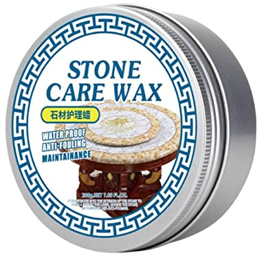 Steinwachspolitur – Steinpoliermasse, 200 g, Steinpflege-Wachs, Bodenfliesenpolitur, Anzüge, einfache Anwendung, Steinpolitur, Glanz, für Marmormöbel, Keramikfliesen, Steinboden, Steinwände,