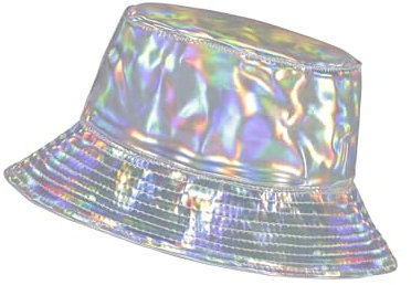 Manfnee Rave Eimer Hut für Männer Frauen Wasserdicht Regenhut Metallisch Hip Hop Hut Breiter Fischerhut Sonnenhut