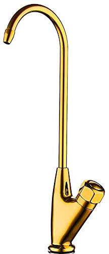 MUCSAH Grifos Del Fregadero de la Cocina, Grifo de Filtro Deua Potable Grifo Del Fregadero de la Cocina de Oro Cepillado 360 Rotación Grifo Del Fregadero de la Cocina de Ósmosis Inversa Se Adapta a Lo