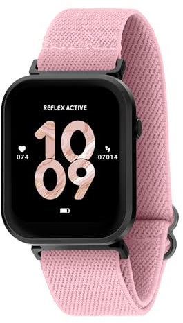 Reflex Active Serie 37 Smart Calling Watch da donna con cardiofrequenzimetro del sonno, contapassi, impermeabile IP68, monitor del sonno e cinturino rosa polvere