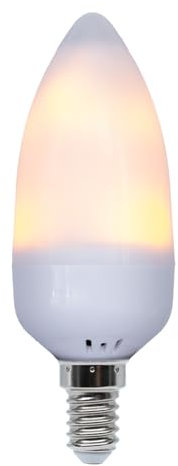 E24 Wir liefern Erfolg LED Feuer Lampe, flackernde Glühbirne für künstliches Feuer, Kerzen und Flammenlicht E14 (3W Kerze) (4 Stück)