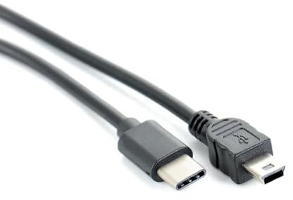USB C to Mini USB Cable (Mini USB to Type C) - Works with Camera, Camcorder, SAT NAV, Dashcam, Power Bank, Portable Speaker, Mobile, Tablet, eBook reader, Portable Hard Drive and more - 2M