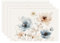 Bonhause Wilde Tuschemalerei Blumen Tischsets 4er Set, Frühling Blau Braune Floral Platzsets Waschbar Platzdeckchen für Küche Tisch Dekoration Drinnen Urlaub Party Dekor 30x45cm