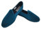 DeFonseca Friulane Women's Le Originali Velvet, Bicycle Bottom Shoes, Ballerinas for All Seasons, Blue Peacock, 6 UK