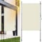 Ollewiellan Klemmmarkise Senkrechtmarkise außen 150x270cm | Vertikalmarkise mit Handkurbel ohne Bohren | Balkon-Sichtschutz & Windschutz für Garten & Terrasse, Beige