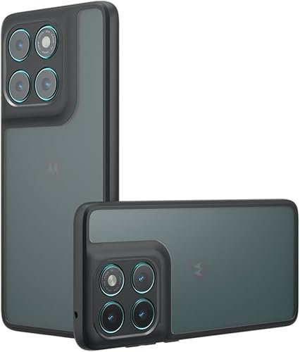 Lemxiee Case pour Motorola Edge 60 Fusion & Moto Edge 60 Coque en Anti-Empreinte/Antidérapant/Anti-Chute Silicone Souple + Acrylique givré