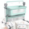 Elektrisches Bluetooth Smart Next to Me-Kinderbett, multifunktionales Babybett, höhenverstellbares Babybett, Babywiege mit Matratze, Aufbewahrungskorb und Moskitonetz,Green