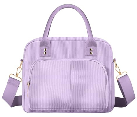 Lunch Bag for Women & Kids, 11.5L Large Insulated Lunch Box Bag, Adults Girls Packed Lunch Box Tote Bags with Shoulder Strap, Soft Cooler Picnic Bags for Work School Picnics(Purple)