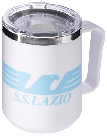 SS Lazio Tazza Acciaio Termica Prodotto Ufficiale, bianca
