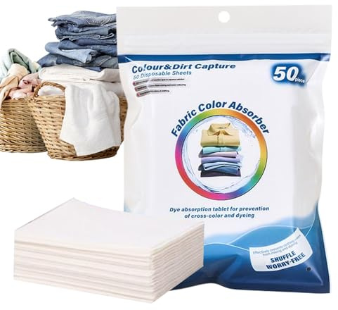 Celuicion Color Catcher Für Wäsche,50 Stück Farbfangblätter für Waschmaschine | Farbfangtuch für Waschmaschine Haushalt Wohnheim Reise