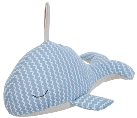 Veemoon Butée de Porte en Tissu Bleu Foncé de Baleine, Cale-Porte Anti-Courant D’air Décoratif, Butoir Intérieur Créatif pour Maison et Bureau, Cale-Porte Silencieux et Léger
