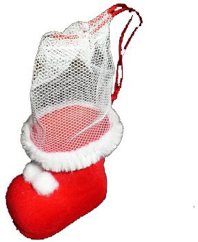 kleiner Mini-Nikolausstiefel mit Netz