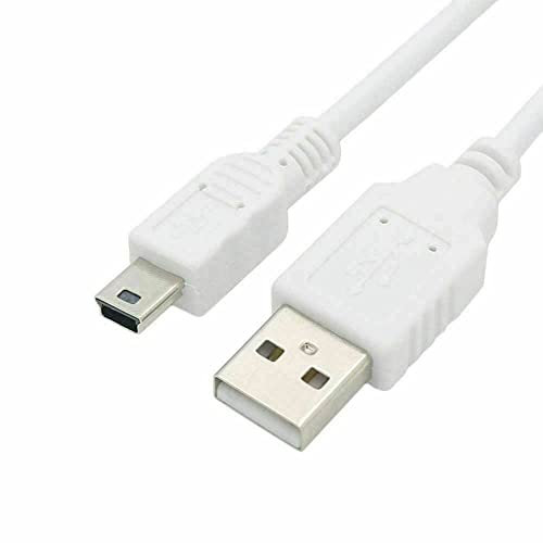Mr. Gadget's Solutions 0.5Meter Mini USB Cable, USB A to Mini USB B for PC/P-S3/GPS units/Digital Cameras/PDAs, M/M Charging & Data Sync Cable – White