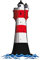 Samunshi® Wandtattoo Leuchtturm 'Roter Sand' Deutsche Bucht Leuchtfeuer - 30x45cm