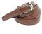 YEHMAN klassischer dünner damen Ledergürtel breite 2 cm Länge 120 cm kürzbar Hellbraun
