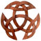 Wandschmuck Offene Dreifalt geschnitztes Ornament Holzbild keltischer