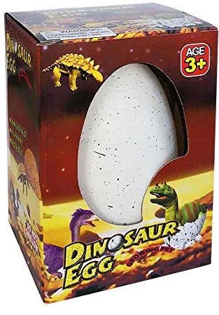 IID LTEX23B - Magisches Dinosaurier Ei mit wachsendem Dino im Inneren, ca. 12 cm groß, Dino schlüpft nach ca. 72 Stunden, als Geschenk, Give-Away, für Mottopartys und für Fans und Liebhaber