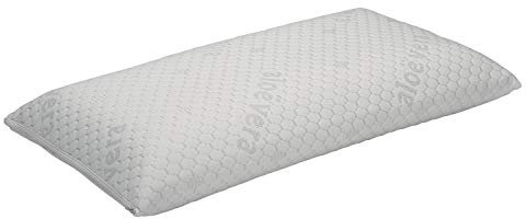 Pikolin Home - Viskoelastisches Kissen mit Aloe-Vera-Behandlung und mittlerer Festigkeit, mit silbernen Fäden und doppeltem Bezug, der für Entspannung und Komfort sorgt.