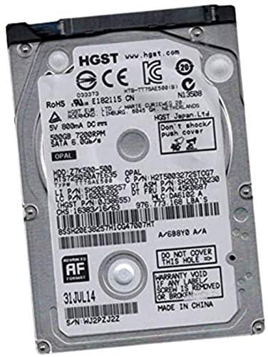 HGST Disque Dur 500Go SATA 2.5 HTS725050A7E635 SH20E38257 45K0687 0J38655 8Mo